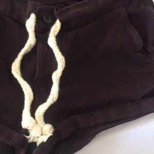 Purple shorts w/ braided strings